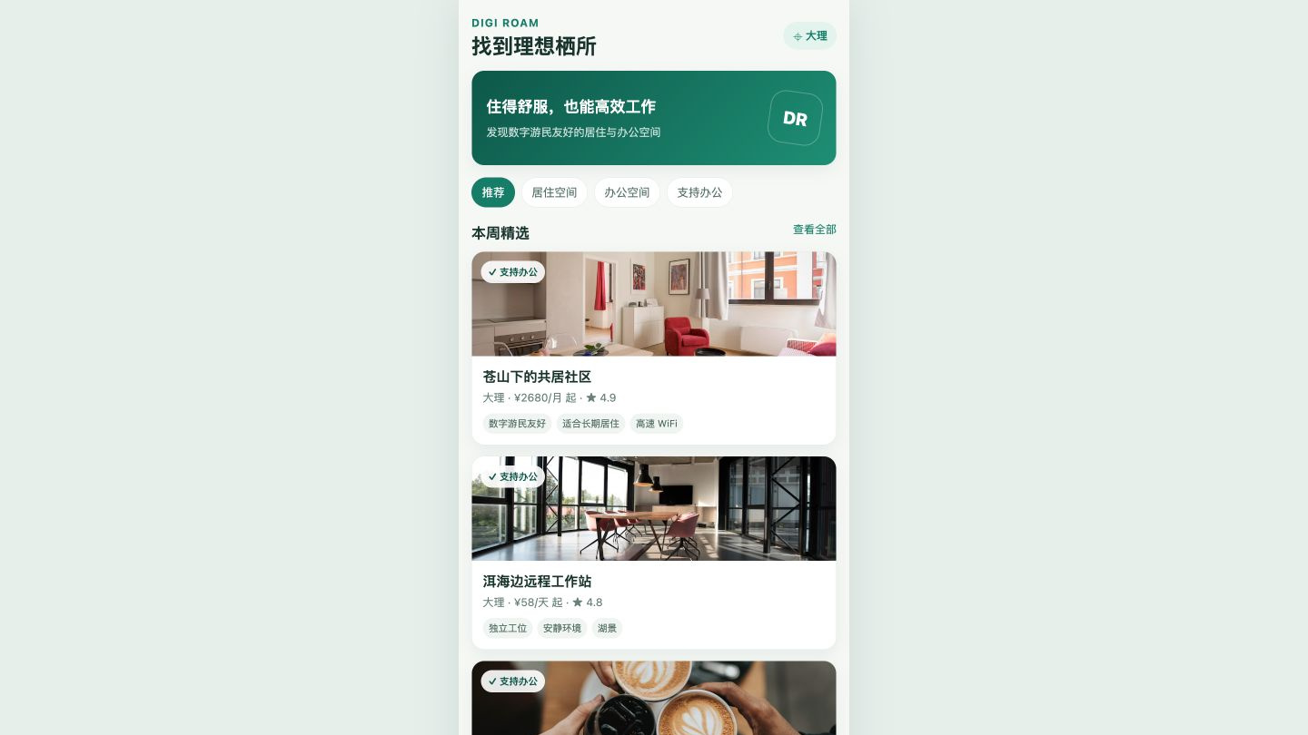 数字游民社区平台系统界面